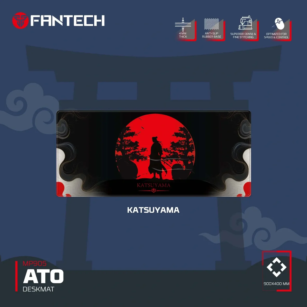 Fantech MP905 ATO Katsuyama Gaming Mouse Pad Fantech MP905 ATO Katsuyama full size gaming mouse pad 900x400