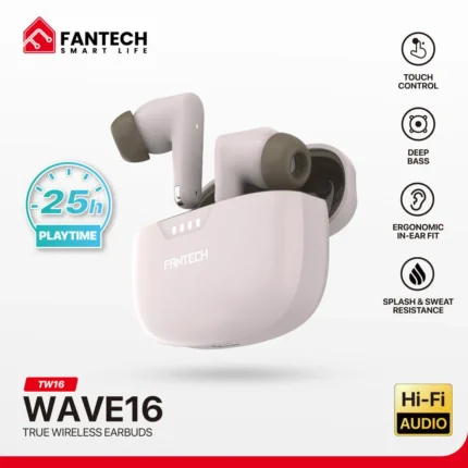 Fantech Wave TW16 earbuds Bluetooth 5.4 13mm driver wireless earbuds