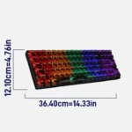 Jedel KL122 RGB transparent mechanical keyboard 100 keys wired