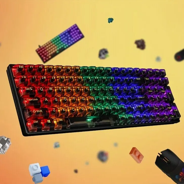 Jedel KL122 RGB transparent mechanical keyboard 100 keys wired