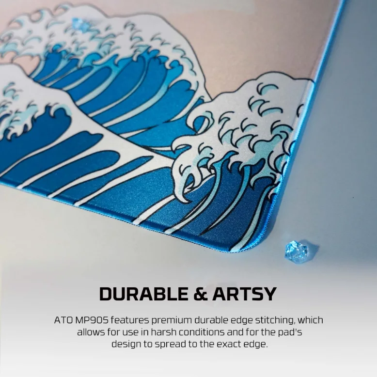 Fantech MP905 Kujira Nami desk mat gaming mouse pad 900x400 anti slip waterproof beige wave design