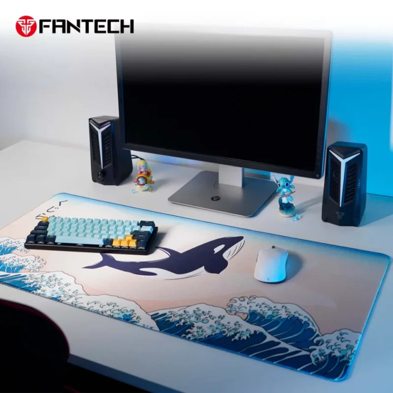 Fantech MP905 Kujira Nami desk mat gaming mouse pad 900x400 anti slip waterproof beige wave design