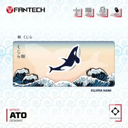 Fantech MP905 Kujira Nami desk mat gaming mouse pad 900x400 anti slip waterproof beige wave design