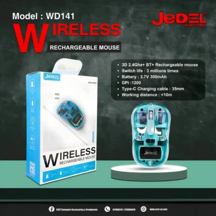 JEDEL WD-141 Wireless Rechargeable Bluetooth Mouse