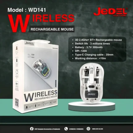 JEDEL WD-141 Wireless Rechargeable Bluetooth Mouse