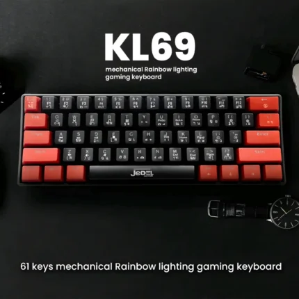 JEDEL KL69 61 keys mechanical RGB gaming keyboard with Type C cable