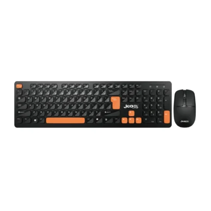 Jedel WS750 wireless keyboard and mouse combo with slim chocolate keys