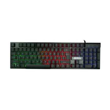 JEDEL K500+ RGB gaming keyboard with colorful backlight