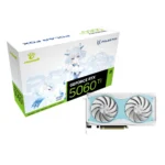 Manli Polar Fox RTX 5060 Ti OC White 16GB GDDR7 Twin Fan GPU with RGB and HDMI DisplayPort