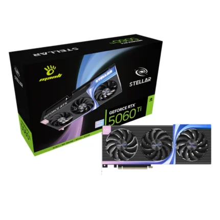 Manli Black Stellar RTX 5060 Ti OC 16GB GDDR7 Triple Fan GPU with RGB and HDMI DisplayPort